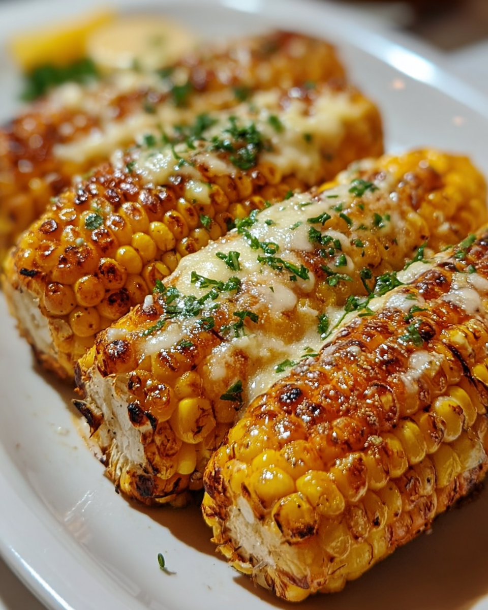 Cheesy garlic butter corn