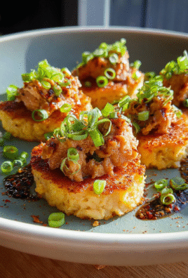 Crispy Rice Cakes with Spicy Tuna-Style Chickpea Mash
