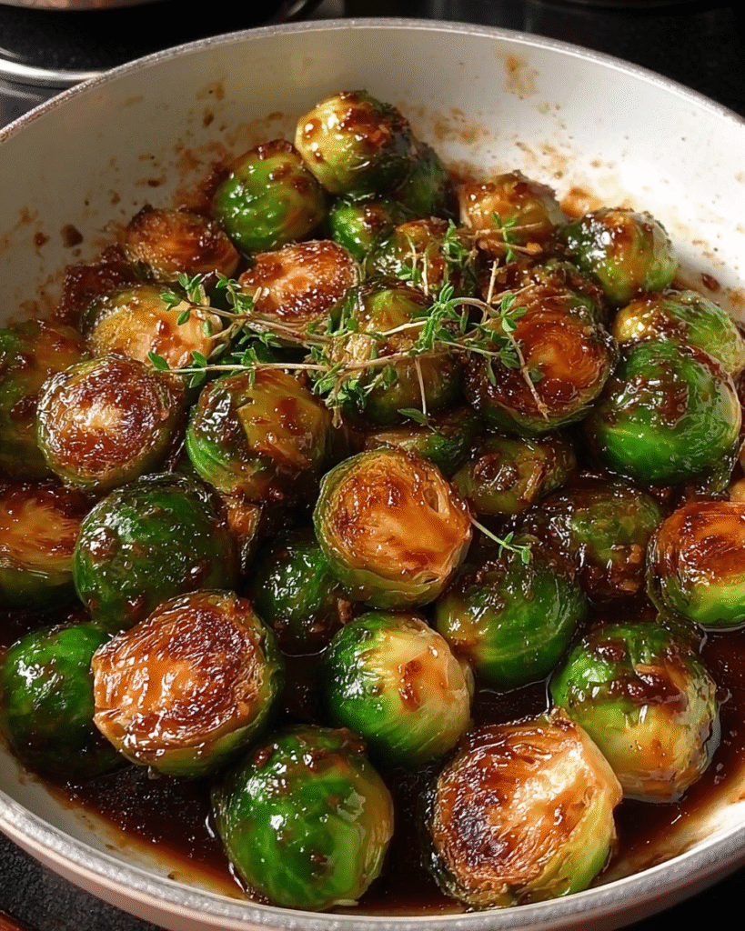 Roasted Brussels Sprouts with Balsamic Glaze