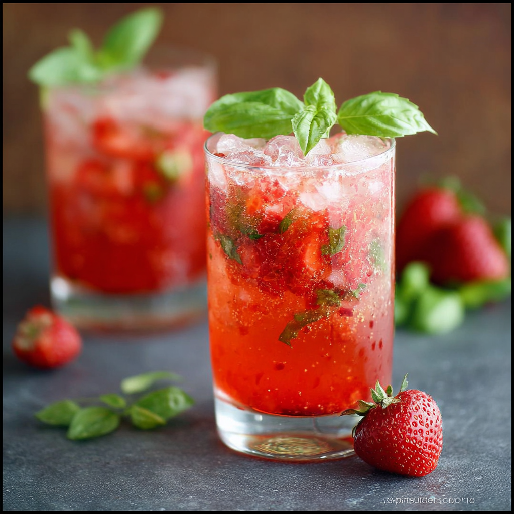 Strawberry Basil Cooler