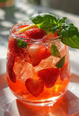 Strawberry and Basil Lemonade