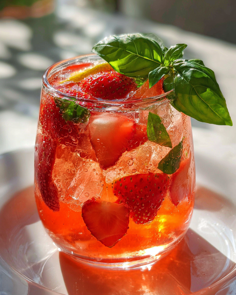 Strawberry and Basil Lemonade