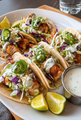 fish tacos with lime crema