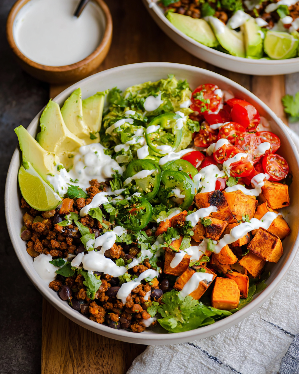 sweet potato taco bowls