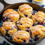 Blueberry Biscuits with Lemon Glaze
