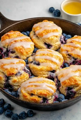 Blueberry Biscuits with Lemon Glaze