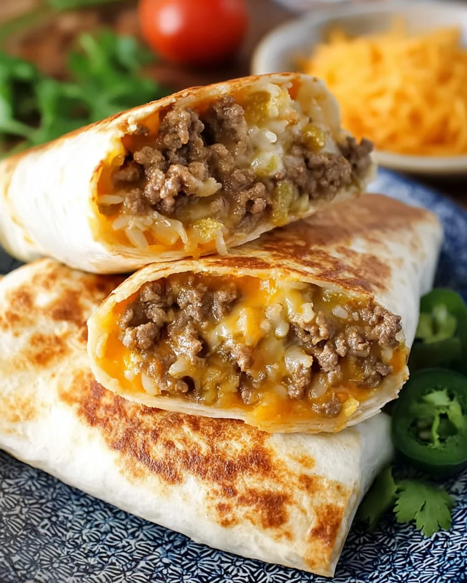 Cheesy Double Beef Burrito