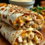 Cheesy Garlic Chicken Wraps