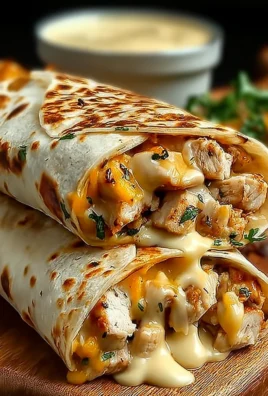 Cheesy Garlic Chicken Wraps
