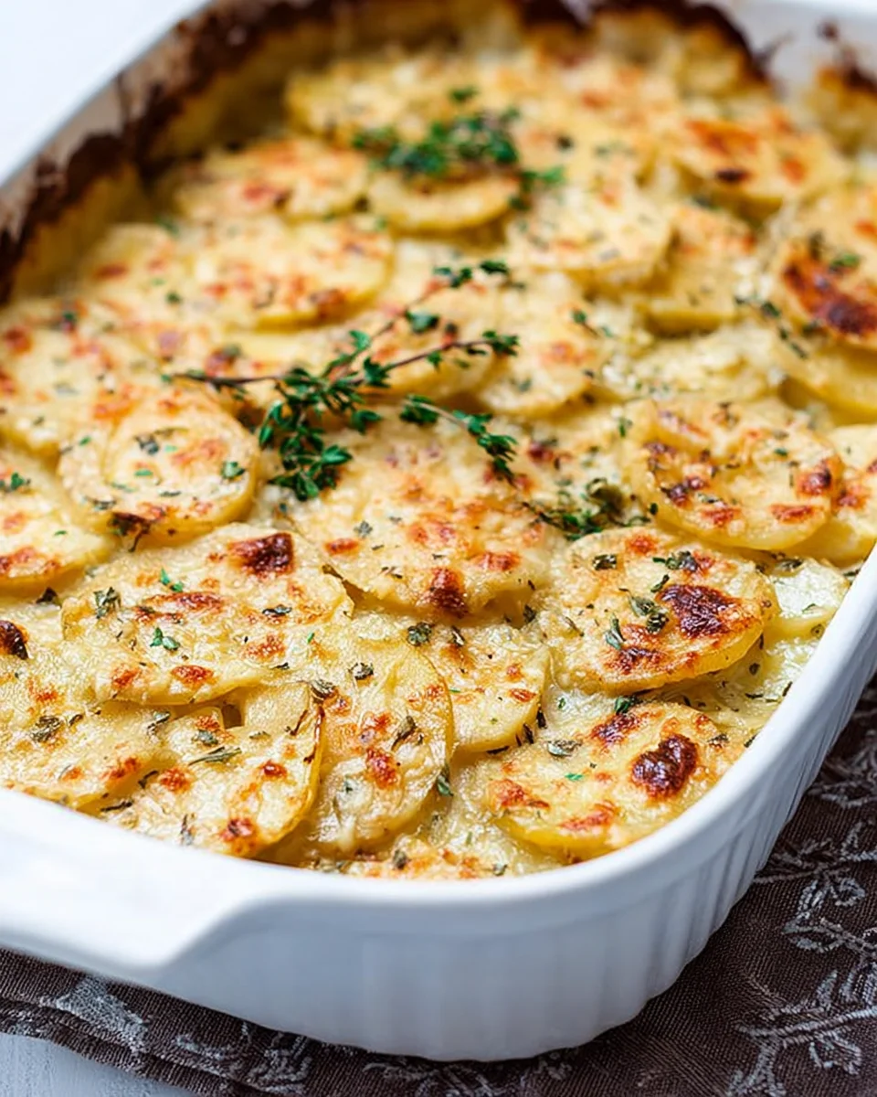 Cheesy Garlic Scalloped Potatoes