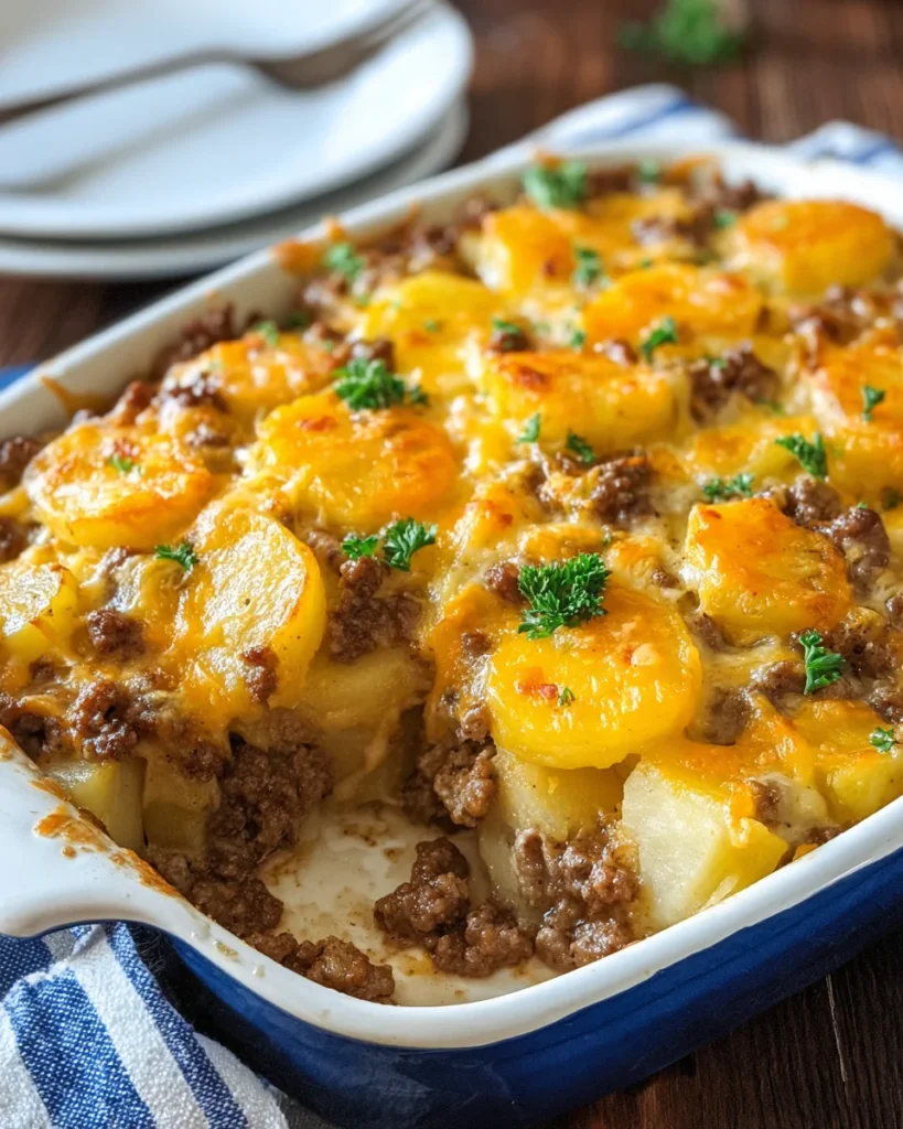 Cheesy Hamburger Potato Casserole
