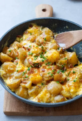 Cheesy Potato Egg Scramble