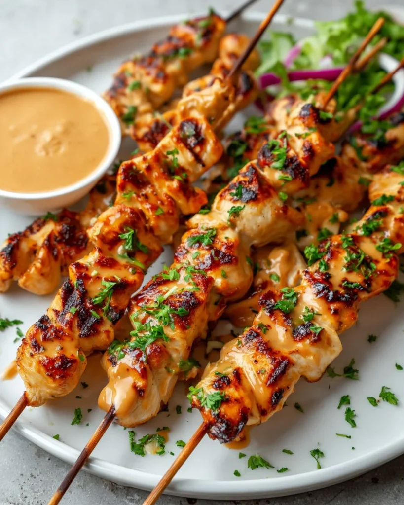 Chicken Satay with Peanut Sauce