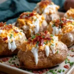 Crack Chicken Stuffed Baked Potatoes
