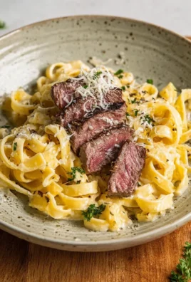 Creamy Garlic Parmesan Steak Pasta