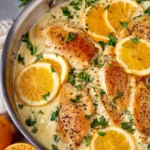 Creamy Lemon Pepper Skillet Chicken