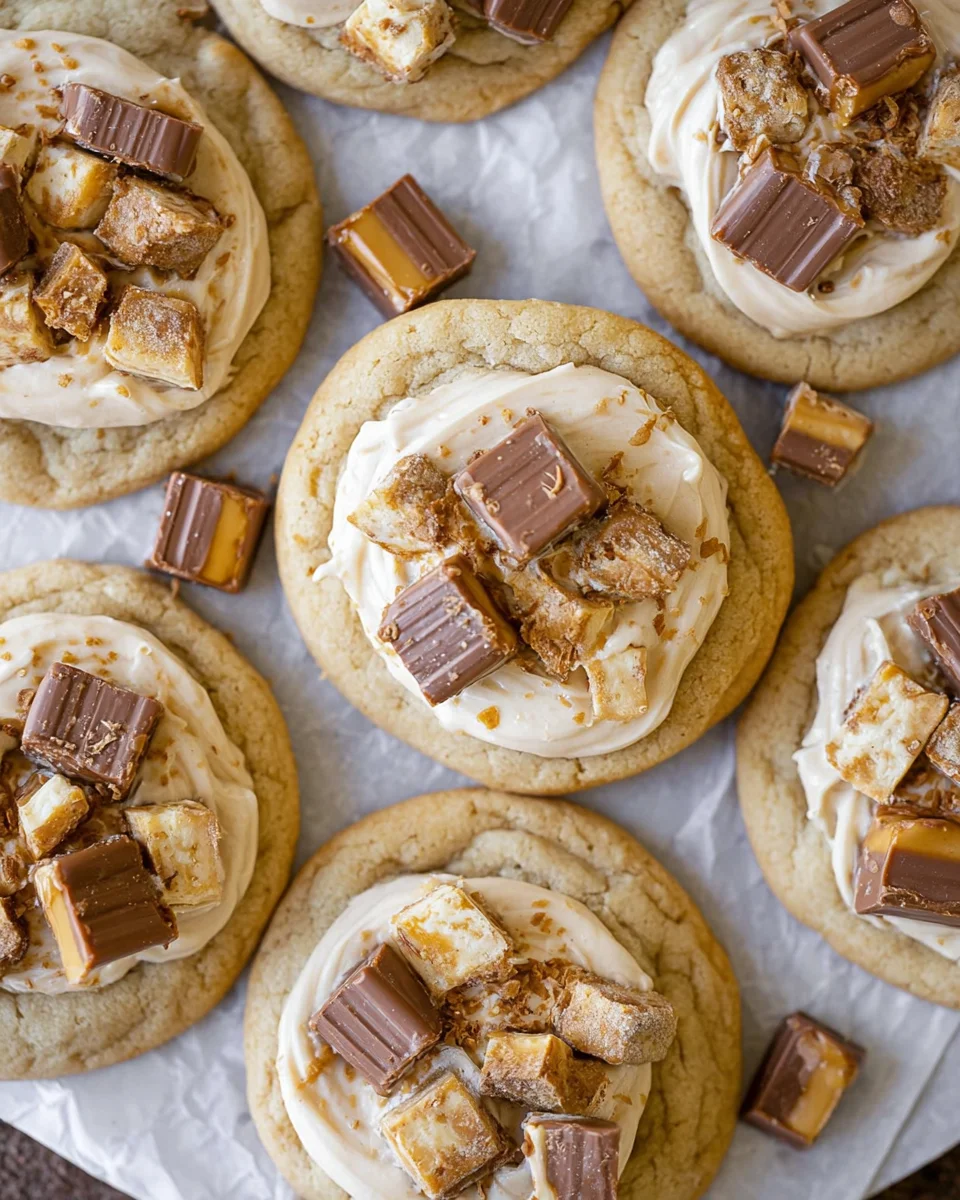 Crumbl Snickers Peanut Butter Cookies