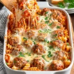 Dump and Bake Meatball Casserole