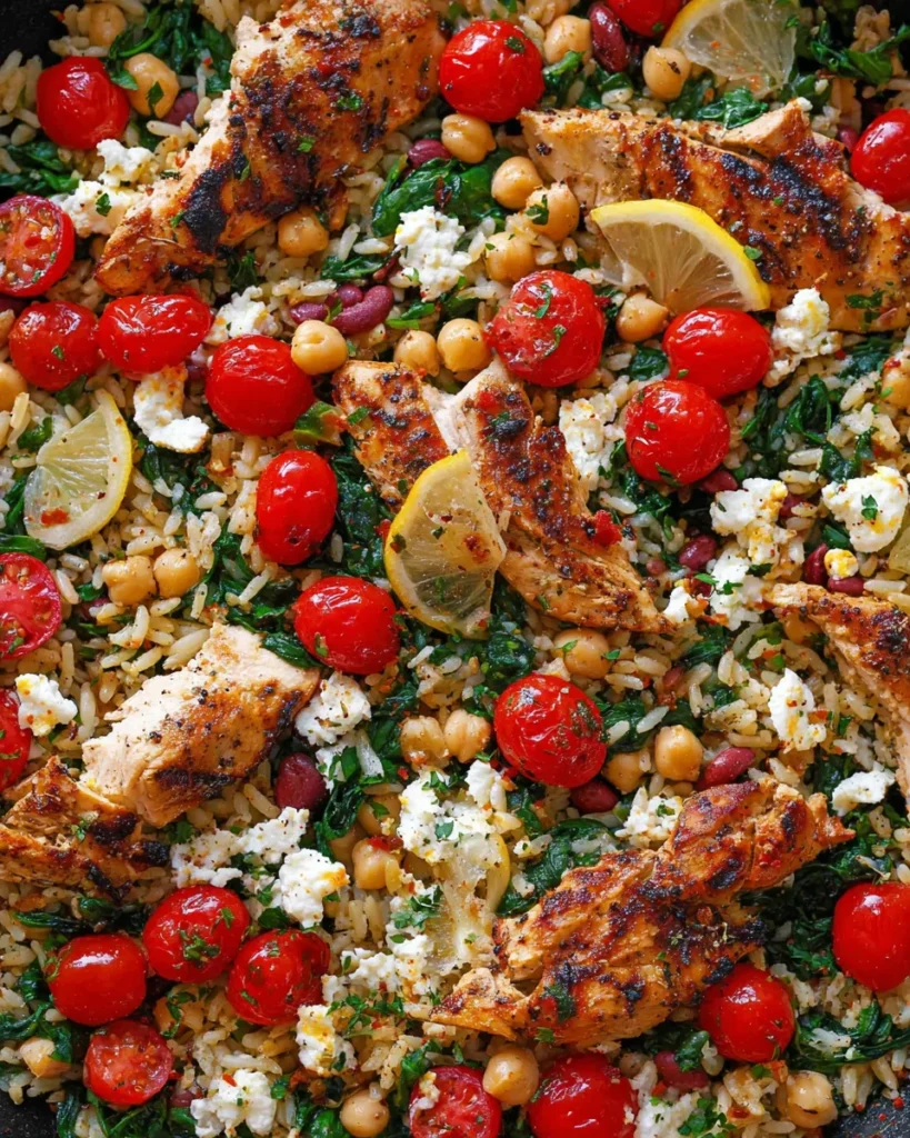 Greek Chicken and Lemon Rice (30 Minutes, One-Pot)