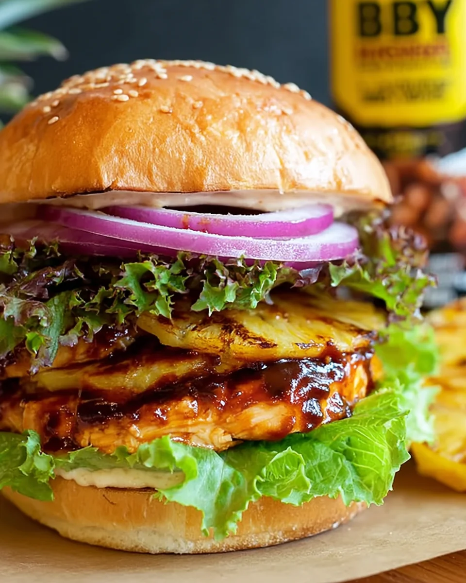 Hawaiian BBQ Chicken Sandwiches