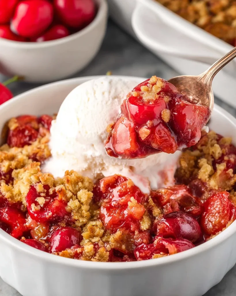 Homemade Cherry Crumble