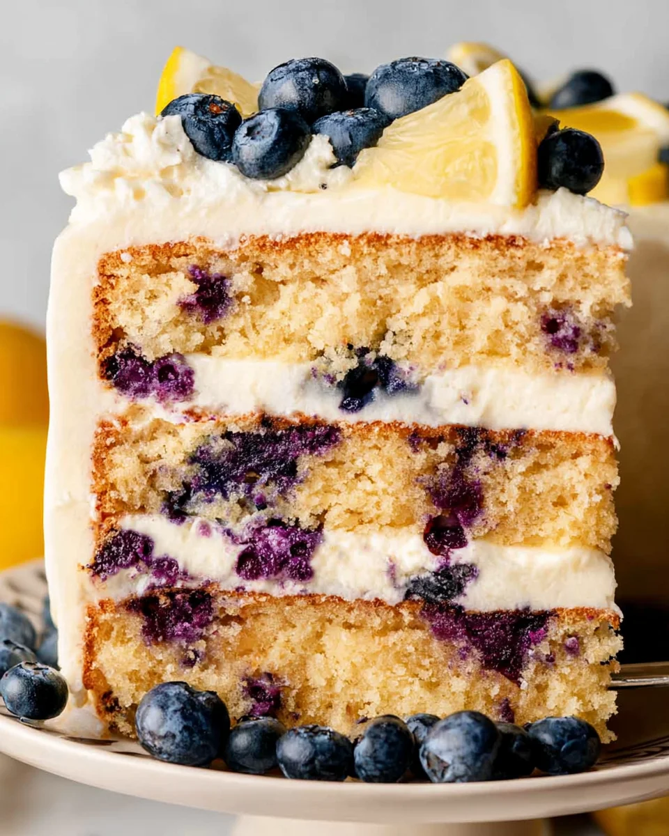 Lemon Blueberry Layer Cake