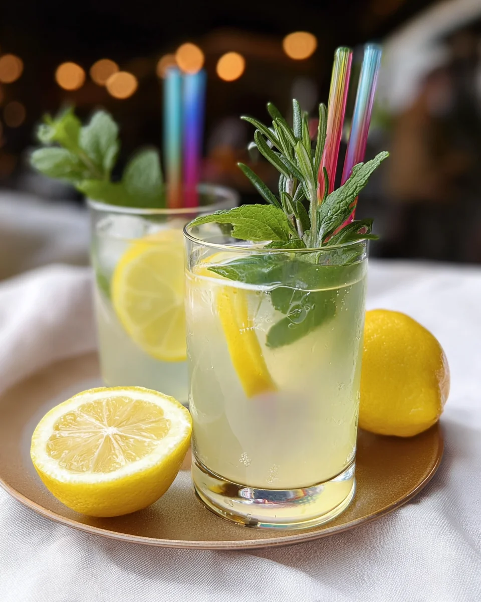 Mint and Rosemary Lemonade with Vanilla