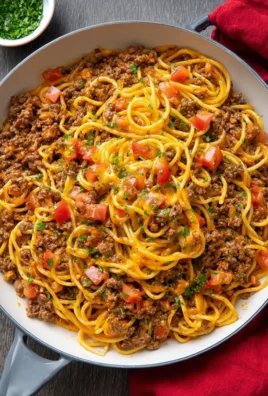 One Pot Taco Spaghetti