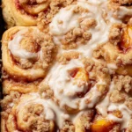 Peach Cobbler Cinnamon Rolls
