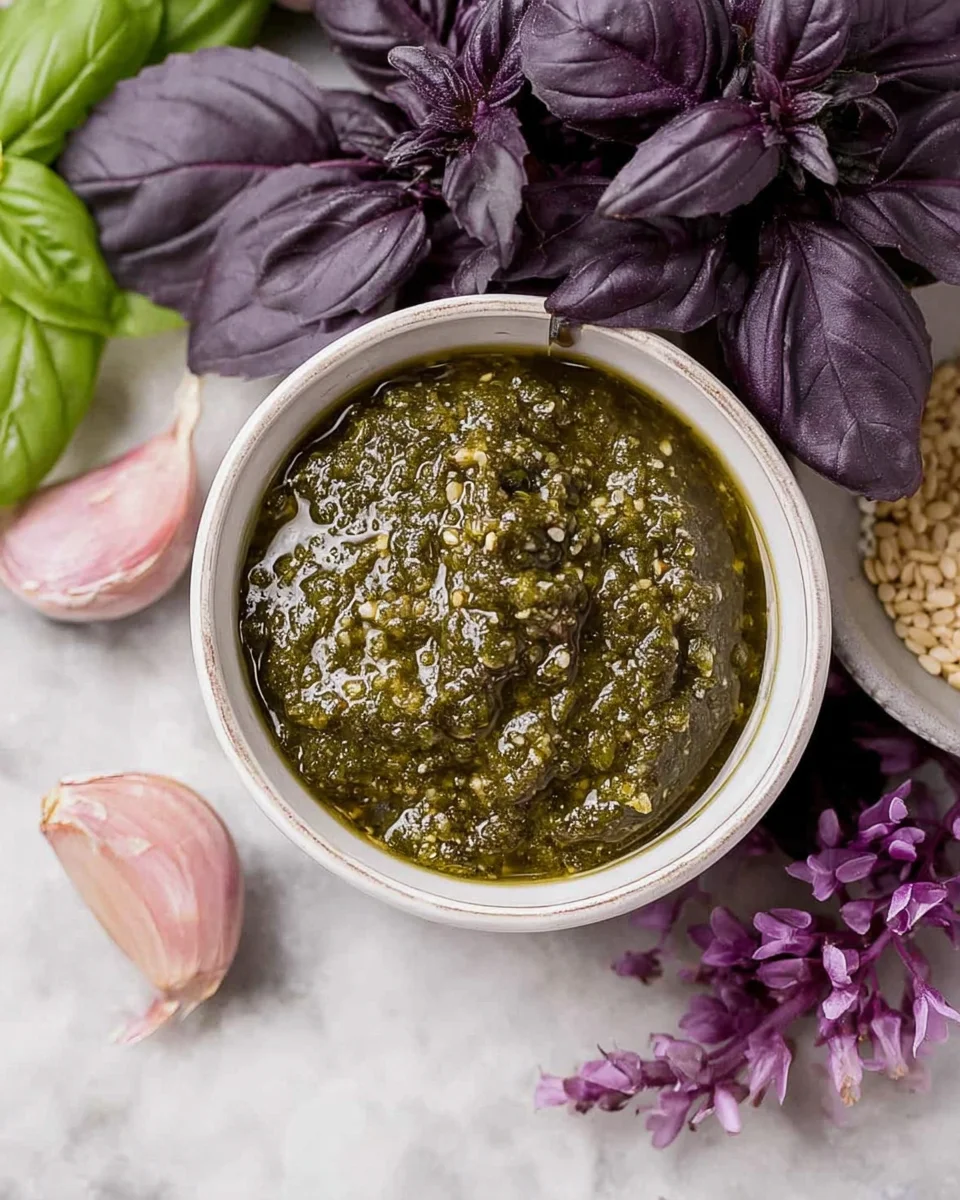 Purple Basil Pesto