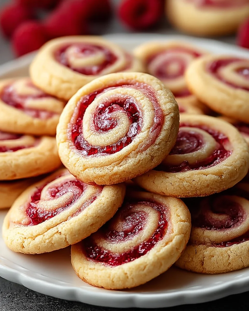 Raspberry Swirl Cookies