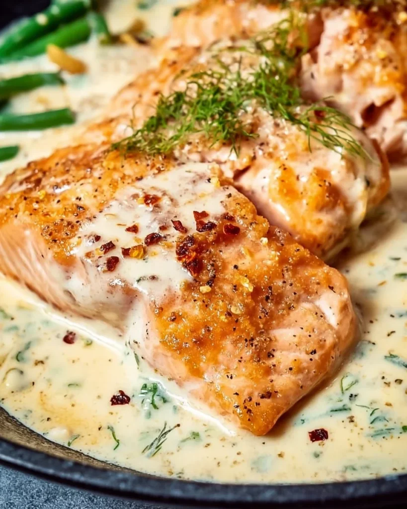 Salmon with Lemon Cream Sauce