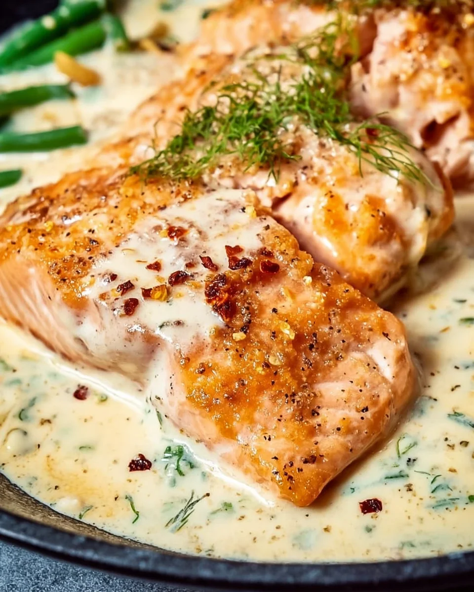 Salmon with Lemon Cream Sauce