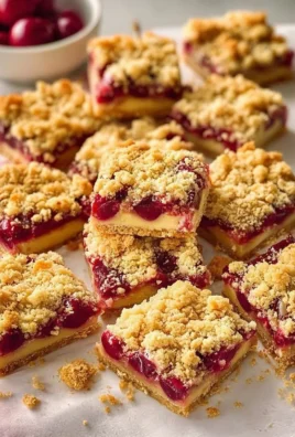 Tart Cherry Cheesecake Crumb Bars