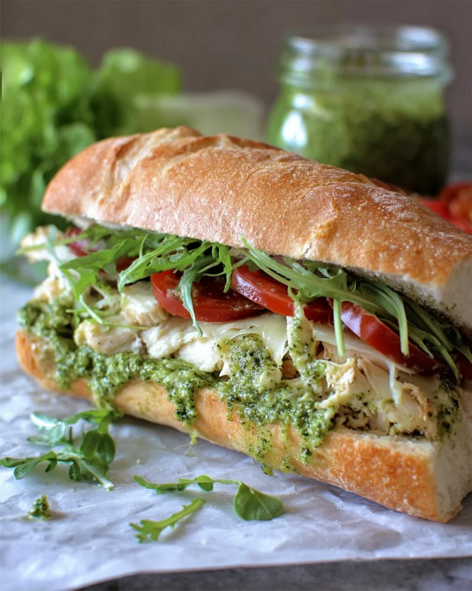 chicken pesto sandwich